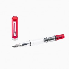 TWSBI 臺灣 三文堂 ECO系列 TRANSPARENT BLOSSOM RED 紅色透明 活塞上墨式鋼筆
